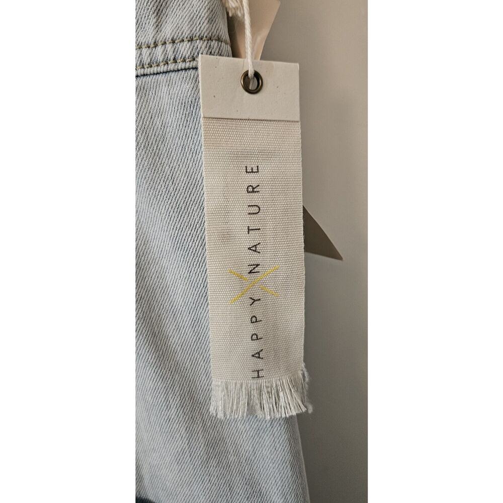 Happy X Nature Kate Hudson NWT Glide Light Wash Denim Midi Dress Size 2 Pockets - Picture 6 of 10